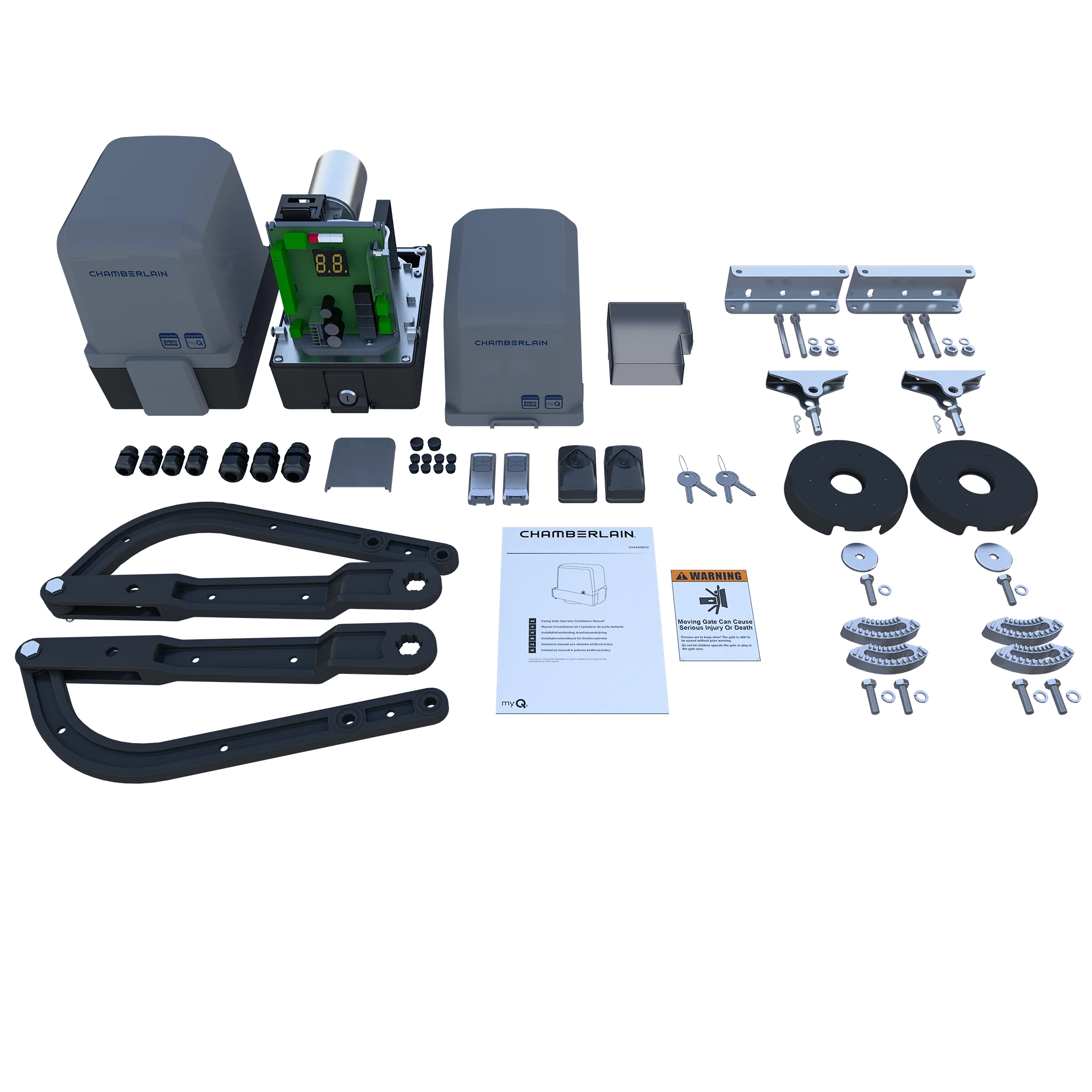 Außentorantriebskit für Flügeltore inkl. Infrarot Lichtschranken-Set und 2 Design- Handsender - Image 5
